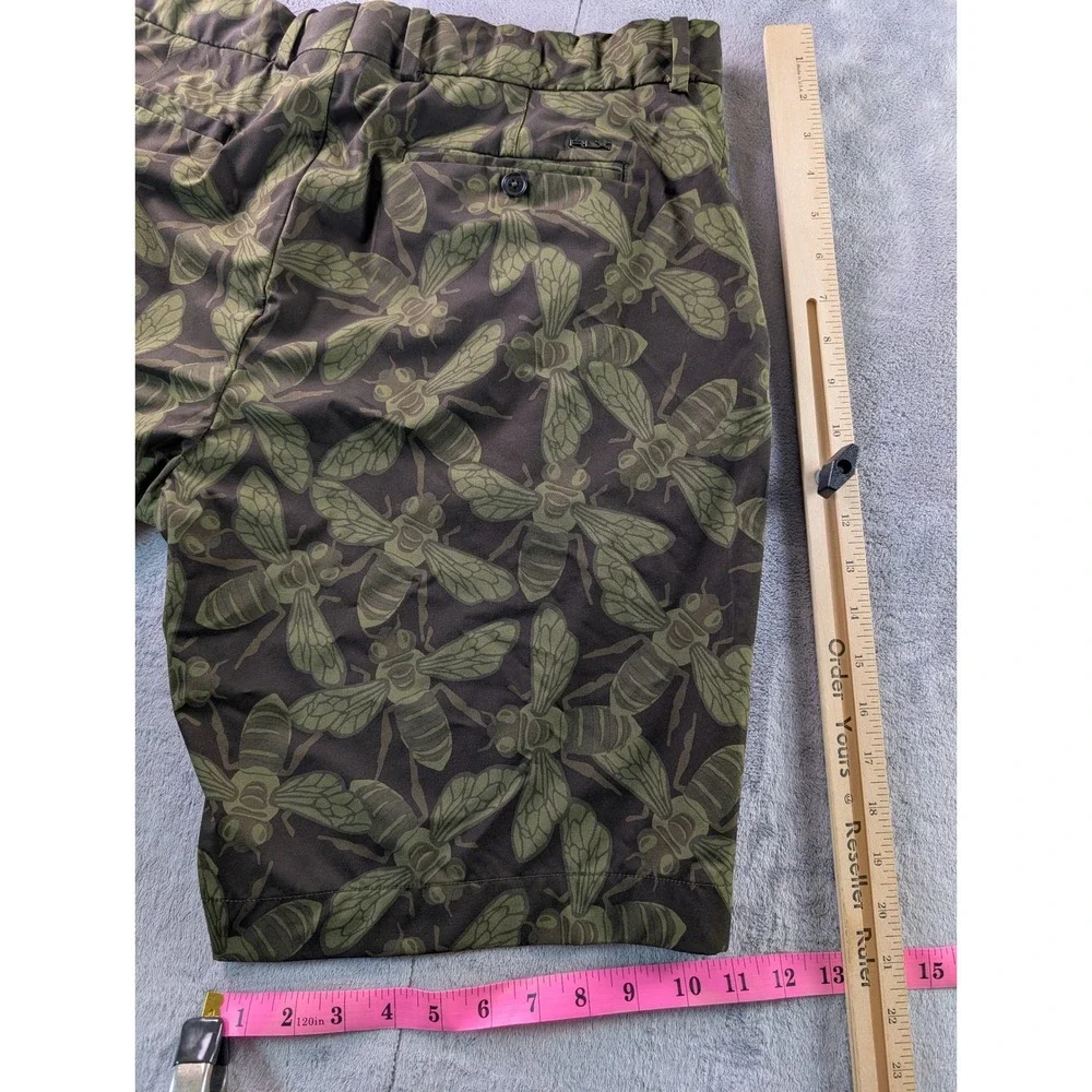 RLX Ralph Lauren Mens Golf Shorts 34 Green Bee Insect Print Performance Stretch